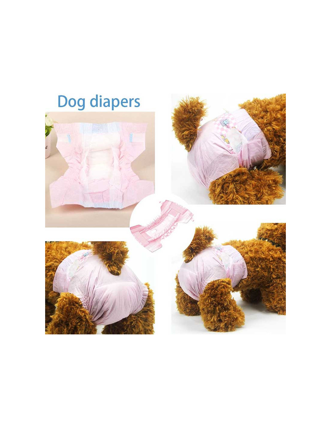 Buy Pets Empire Pet Soft Pet Disposable Female Puppy Dog Diaper Small  26-46cm ,12 pcs Online at Best Prices in India - JioMart.